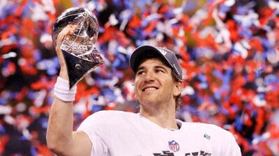 Eli Manning, the Giants quarterback, won his second Super Bowl title against the Patriots.