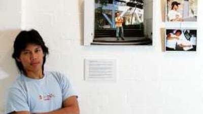 Saw Nay Moo Doh Taw, a refugee from the Karen camp on the Thai-Myamar border, has been in Australia for 11 months