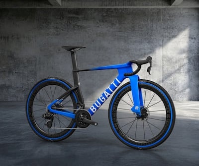 The Bugatti Factor One bike offered as part of the Materiality auction in Abu Dhabi. Photo: Sotheby's