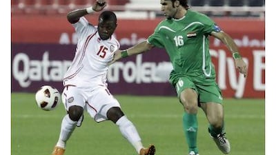 Ismail al Hammadi, left, has been one of the bright sparks in the UAE side during the Asian Cup in Doha so far.