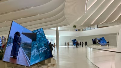 Inside the UAE pavilion at Expo 2020. Cody Combs / The National