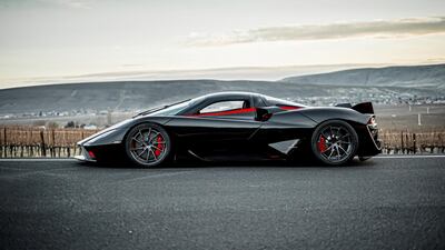 The Tuatara looks like a curvier version of its reptile namesake: It has a low, pointed front with angled headlights that look like eyes; a single windshield wiper that evokes the animal Tuatara’s third eye; and a rear with air vents that look like gills. James Lipman/SSC North America