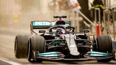 Lewis Hamilton of Mercedes and Great Britain during Day One of F1 Testing at Bahrain International Circuit. Getty Images