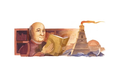 A Google Doodle for Mostafa El-Abbadi's 94th Birthday. Photo: Google