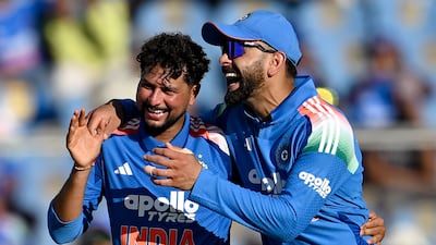 Virat Kohli, right, smashed his 55th ODI ton during the first ODI against the West Indies in Thiruvananthapuram. AFP