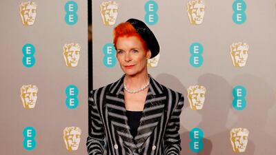 Sandy Powell at the 2019 Bafta Awards ceremony at the Royal Albert Hall in London, on February 10, 2019. AFP
