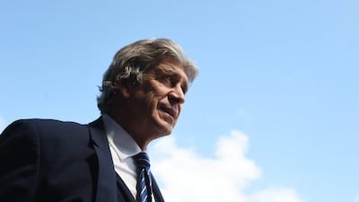 Manchester City manager Manuel Pellegrini arrives to the match against Swansea City on Sunday, the final day of the Premier League season. Tom Dulat / Getty Images / May 15, 2016