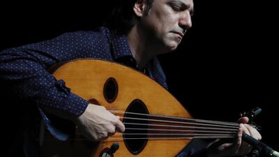Iraqi-Hungarian musician Omar Bashir performs during the Oud International Symposium Evenings event at the City of Culture in Tunis, Tunisia. EPA