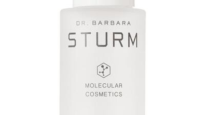 “I’ll just put a bit on my hands and I’ll press it over my make-up because it gives that freshness.” Dr. Barbara Sturm Hyaluronic Serum. Courtesy Net-a-porter