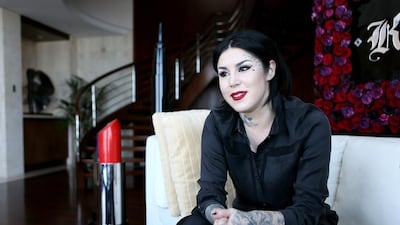 Kat Von D’s make-up line will launch in UAE next month at Sephora stores. Sarah Dea / The National