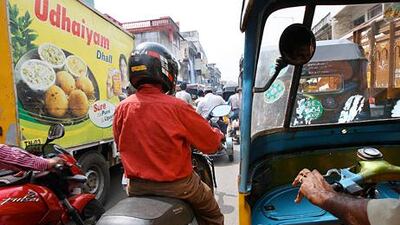 Sales of powerful, fuel-guzzling bikes have slowed while sales of 125cc bikes and scooters have witnessed an increase. Pawan Singh / The National