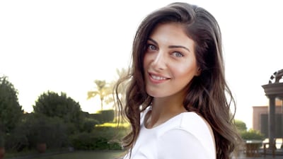 Razane Jammal, Lebanese actress and star of Djinn, poses for a portrait at the Emirates Palace. Paul O'Driscoll / The National