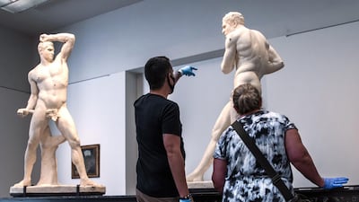 Abu Dhabi, United Arab Emirates, June 25, 2020. The Louvre , Abu Dhabi after 100 days of being temporarily closed due to the Covid-19 pandemic. Victor Besa / The National Section: NA Reporter: Saeed Saeed