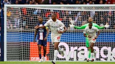 Bafode Diakite celebrates scoring for Lille. Reuters