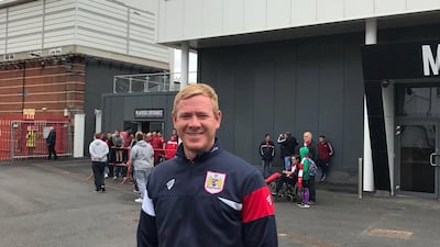Dean Holden, the assistant head coach at Bristol City, is excited by the challenge of facing the side he supports, Manchester United, in the quarter-finals of the League Cup. Andy Mitten for The National
