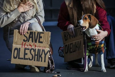Protesters in Kyiv, Ukraine. Reuters