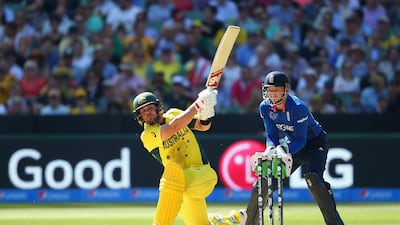 Australia opener Aaron Finch scored a brilliant, match-winning hundred against England at the 2015 World Cup in Melbourne. Quinn Rooney / Getty Images