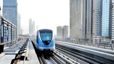 People are required to wear masks in all public places in UAE, including on the Dubai Metro. Courtesy: RTA