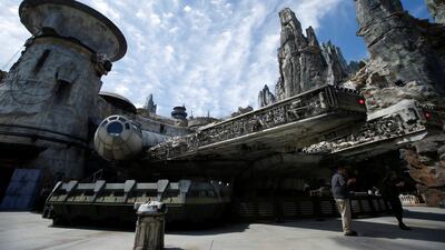 The Millennium Falcon is pictured at Star Wars: Galaxy's Edge. Reuters