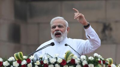 Narendra Modi is under growing domestic pressure to launch a military response against suspected terrorist training camps inside Pakistan. Prakash Singh / AFP