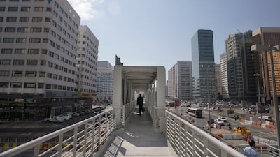 An overpass near Abu Dhabi Mall, in the Tourist Club area. Photo: Silvia Razgova / The National