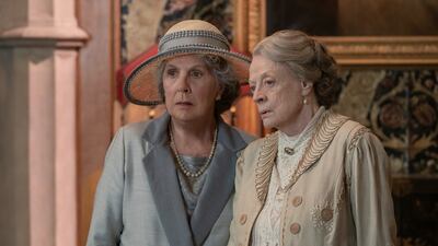 Penelope Wilton as Isobel Merton and Maggie Smith as Violet Grantham in a scene from 'Downton Abbey: A New Era'. Photo: Focus Features