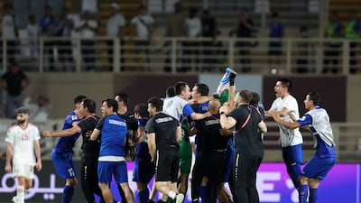 Uzbekistan celebrate World Cup qualification.