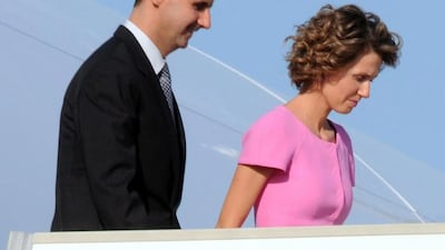 Syrian President Bashar Al Assad and his wife Asma Al Assad. Asma has said she and their children won't leave Syria. EPA
