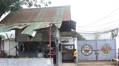 Filipino jail guards stand at the gates of a prison facility, where detainees escaped, in Kidapawan City, North Cotabato province. Althea Ballentes / EPA