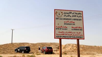 The Al Shabika site in Umm Al Quwain where the mass grave was discovered in 1992. Chris Whiteoak / The National