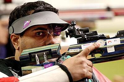 UAE shooter Abdulla Sultan Al Aryani in action during the London 2012 Paralympics.