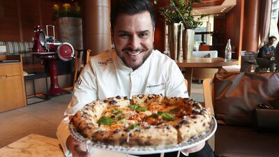 Chef Pier Daniele Seu is renowned for his innovative take on Neapolitan pizzas. Pawan Singh / The National