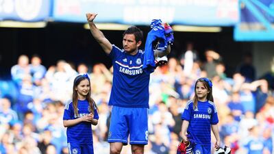 Frank Lampard, here with his daughters Luna and Isla, wrote a goodbye to Chelsea fans that struck the right chord. Many others pen ones that read forced, at best. Michael Regan / Getty Images