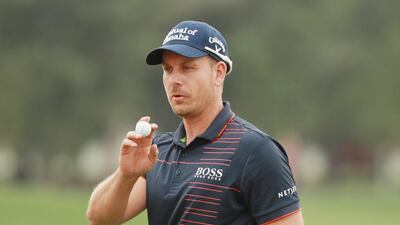 Henrik Stenson of Sweden celebrates a birdie putt on the ninth hole during the first round of the Abu Dhabi HSBC Championship at Abu Dhabi Golf Club on January 19, 2017 in Abu Dhabi, United Arab Emirates. Scott Halleran / Getty Images