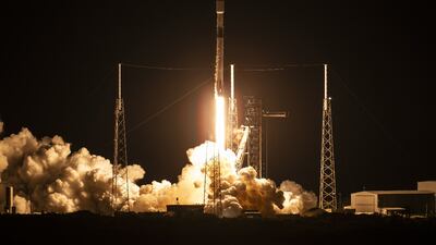 A SpaceX rocket carries Space42's SAR satellites into orbit. Photo: Space42