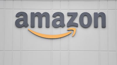 The logo of US online retail company Amazon is seen at the distribution centre in Staten Island, New York. AP
