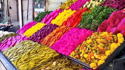 Abdulrahman Hamoud, Syria: Abdulrahman pays a visit to the local market to capture a colorful image of a vast array of pickled vegetables.