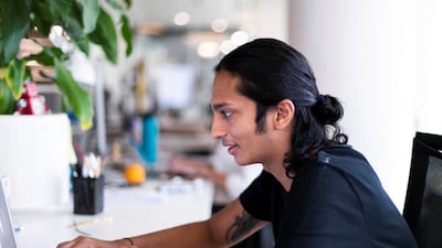 Copywriter Gaurav Maitreya, 27, aspires to hit financial independence soon, saving 15 per cent of his salary to help him reach his goal. Reem Mohammed/The National