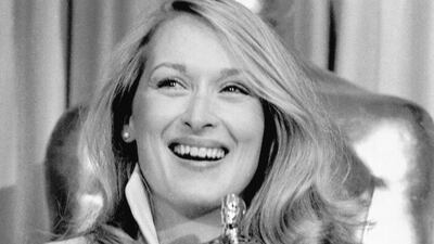 With three Oscar wins from 20 nominations, Meryl Streep is the most nominated actor of all time. Here she holds her Oscar after winning Best Supporting Actress for Kramer vs Kramer at the 53rd Academy Awards