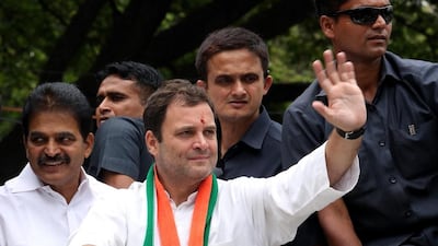 Indian opposition leader Rahul Gandhi's aspiration to become the nation's next prime minister will see him visit the UAE next year. EPA