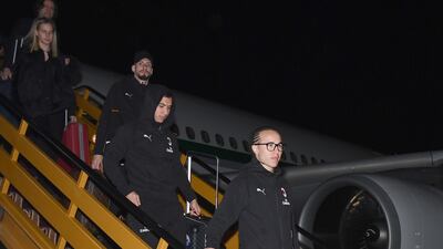 AC Milan players landing at Jeddah King Abdulaziz International Airport. Getty Images