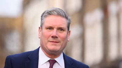 Labour Party leader Sir Keir Starmer leaves his home on February 9 in London. Getty