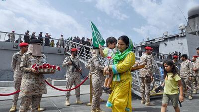 Civilians of different nationalities arrive at Jeddah Sea Port after being evacuated by Saudi Arabia from Sudan. Reuters