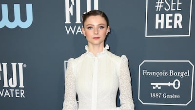 Thomasin McKenzie, wearing Louis Vuitton, arrives at the 25th annual Critics' Choice Awards on Sunday, January 12, 2020. AP