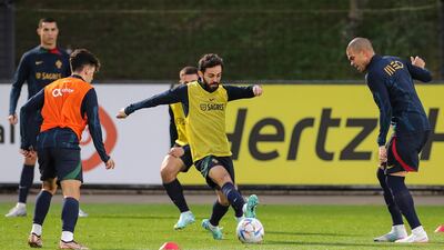 Portugal midfielder Bernardo Silva controls the ball. EPA