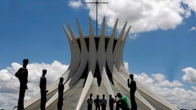 Brazil’s Metropolitan Cathedral was designed by the architect, Oscar Niemeyer.