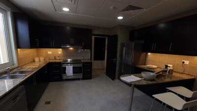 The kitchen of the four-bedroom villa at Villa Lantana. Satish Kumar / The National