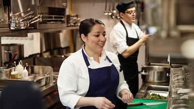 Altamarea Group's Corporate Chef, Lauren De Steno is working with Chef Michael White. Courtesy Marea Dubai