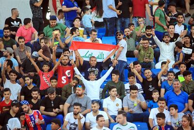 Iraq supporters were evidently happy with the proceedings at the Amman International Stadium. Ahmad Abdo / EPA