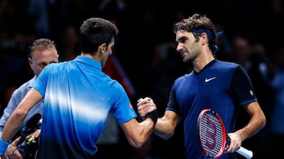Roger Federer, right, inflicted a first defeat on Novak Djokovic since in 23 matches. Julian Finney / Getty Images